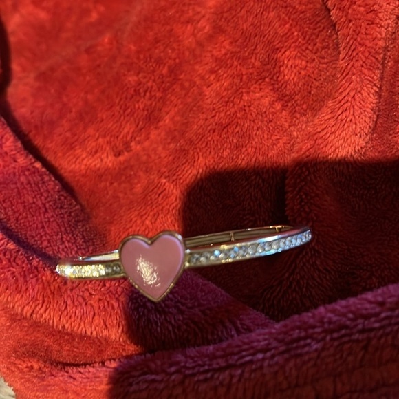 💗 18 k Gold Tone Love Pink Heart Charm bling Bracelet - Picture 10 of 10